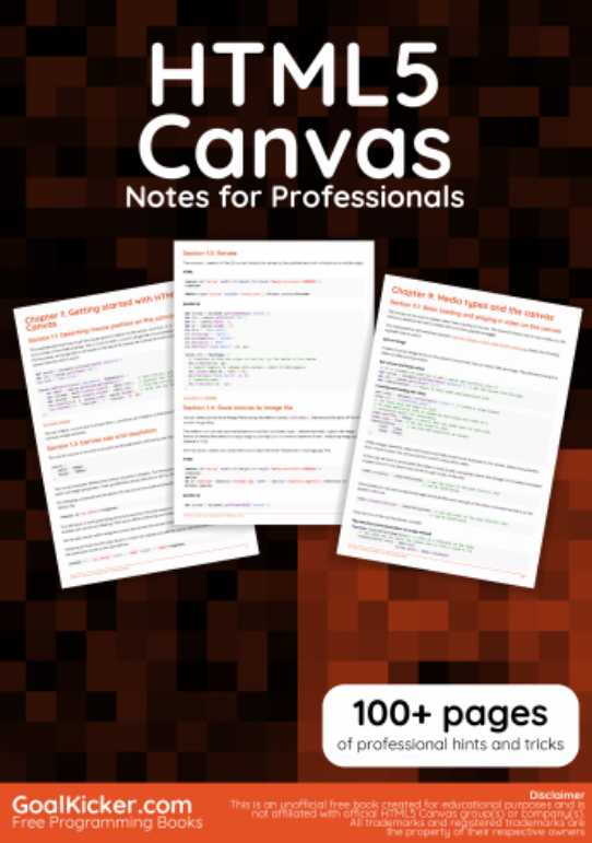 HTML5 Canvas Notes for Professionals